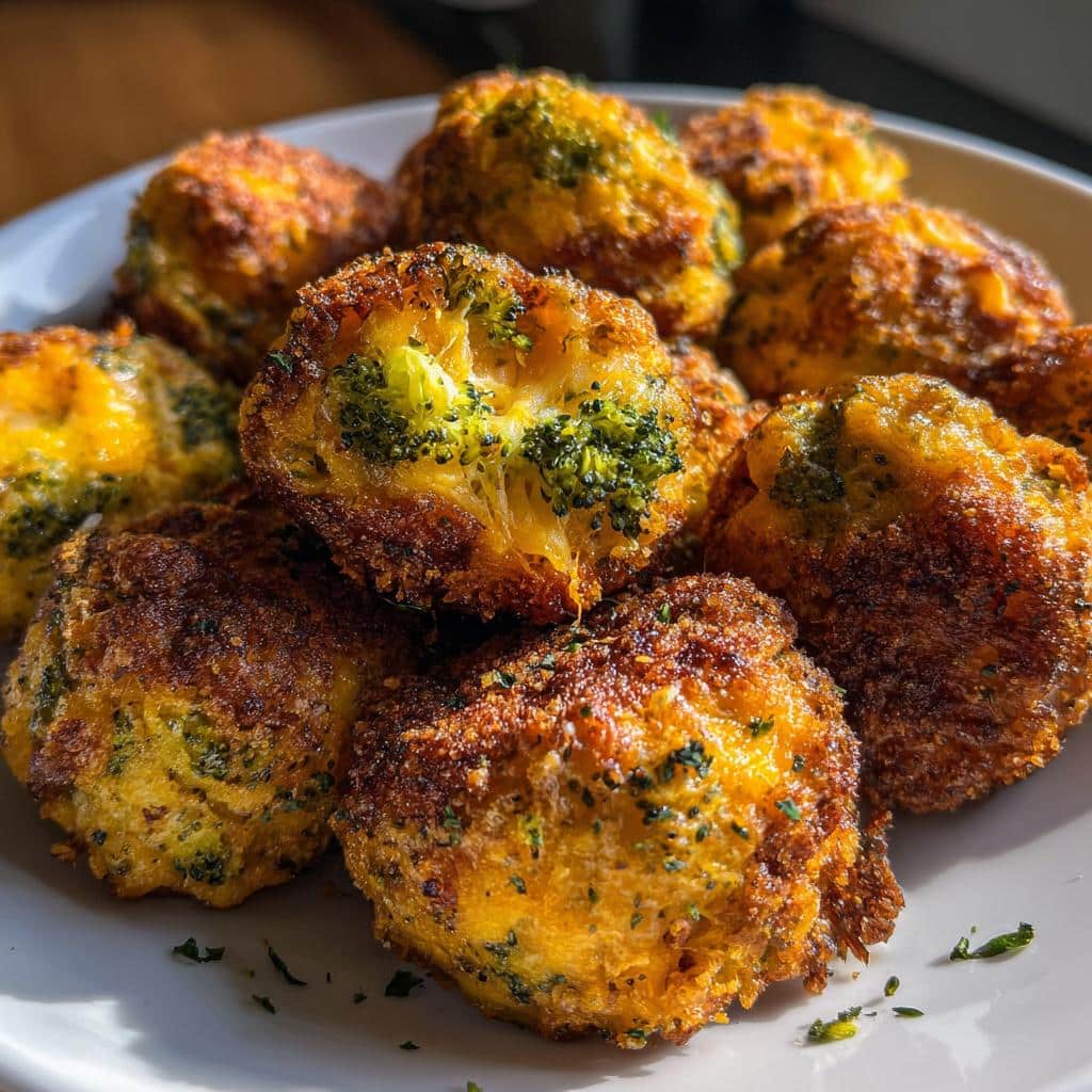 Air Fryer Cheddar Broccoli Bites - detail 1