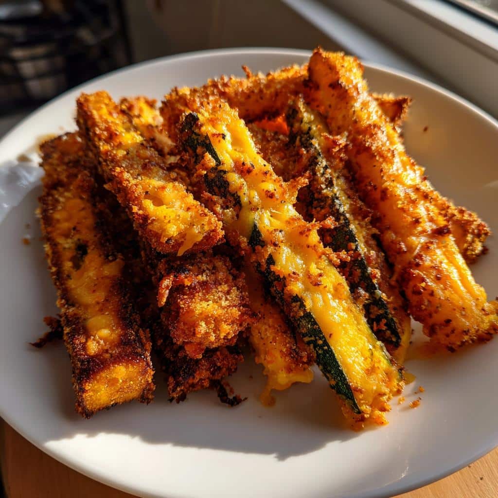 Air Fryer Cheesy Veggie Fries