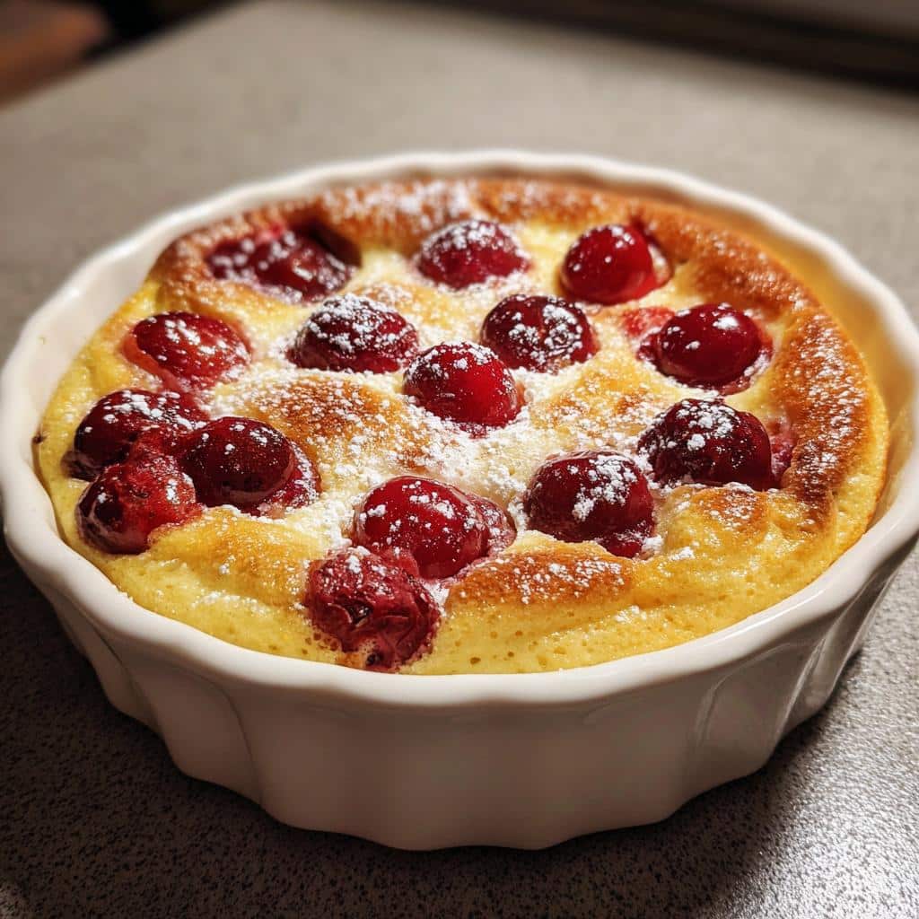 Air Fryer Cherry Clafoutis - detail 1