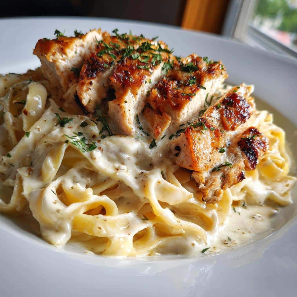 Air Fryer Chicken Alfredo