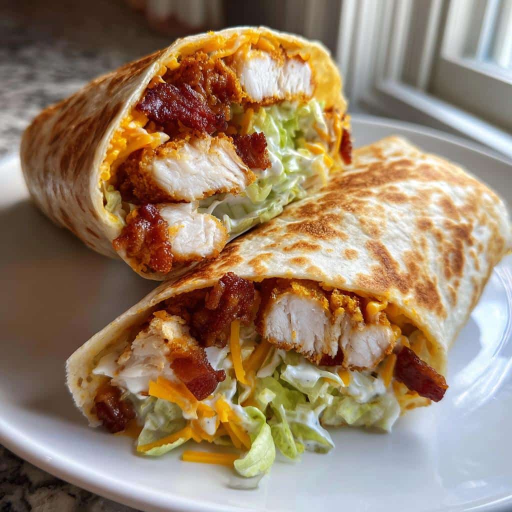 Air Fryer Chicken Bacon Ranch Wrap