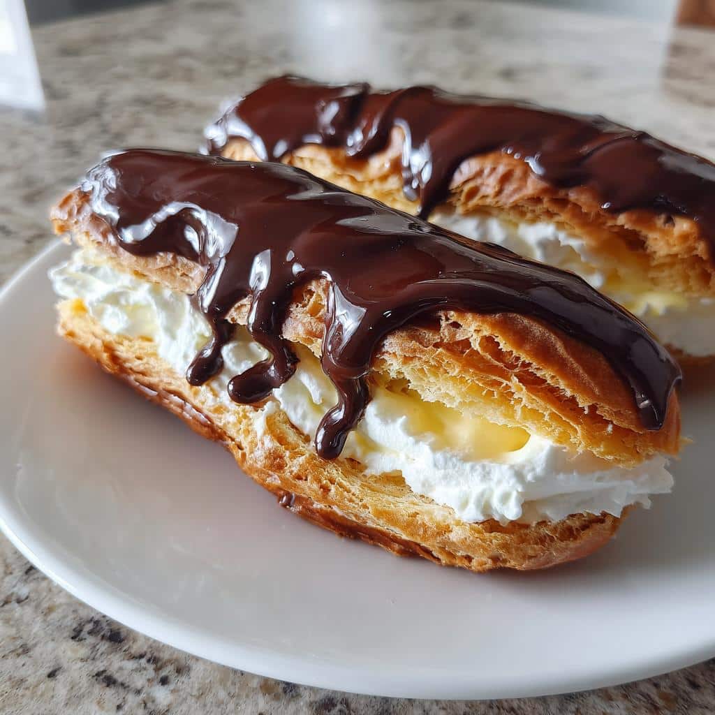 Air Fryer Chocolate Eclairs