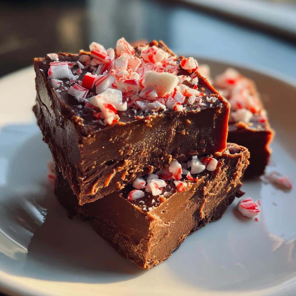 Air Fryer Chocolate Peppermint Fudge - detail 1