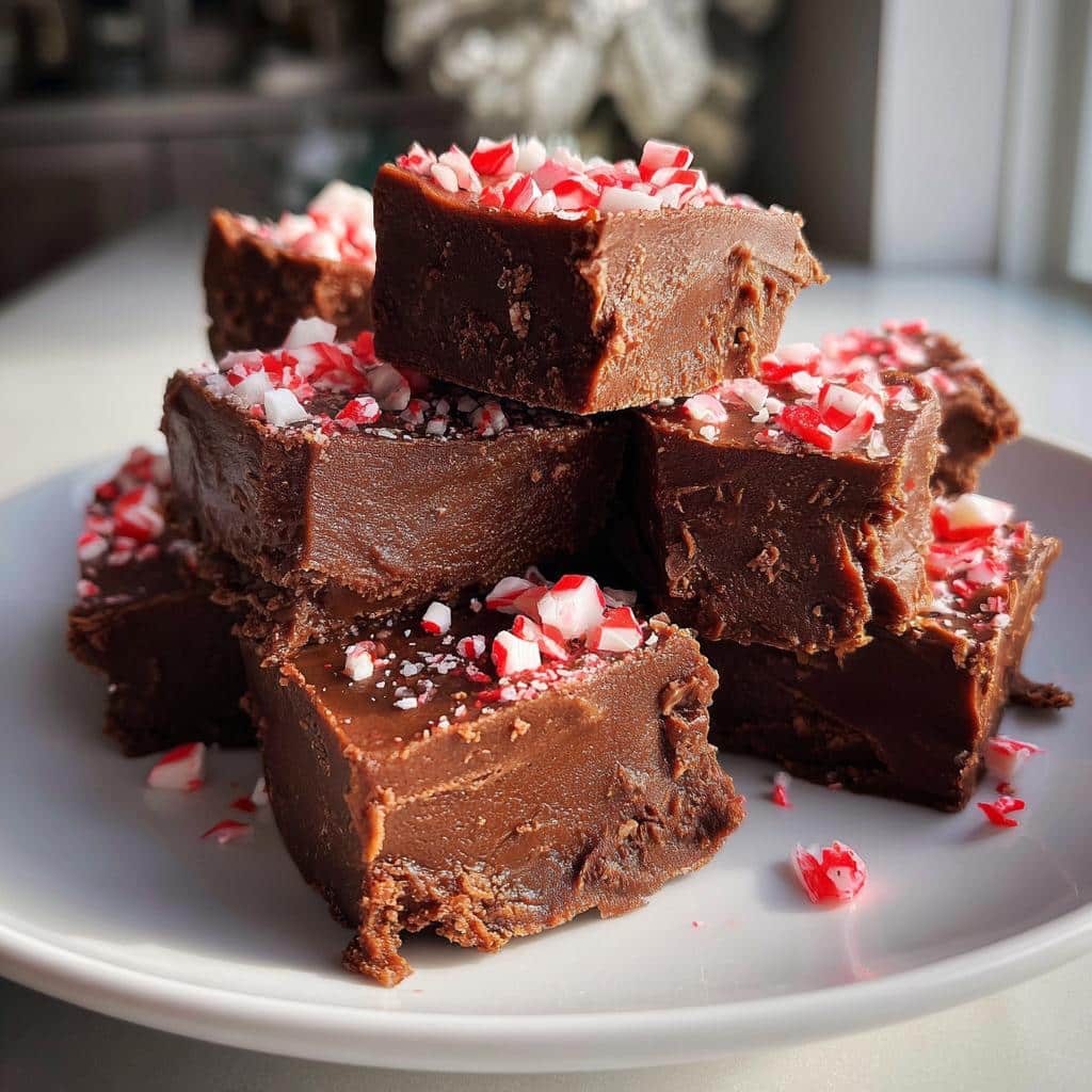 Air Fryer Chocolate Peppermint Fudge