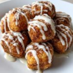 Air Fryer Cinnamon Roll Bites with Icing