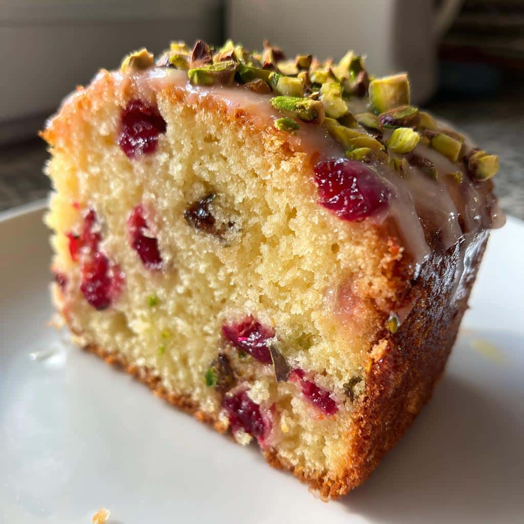 Air Fryer Cranberry Pistachio Cake