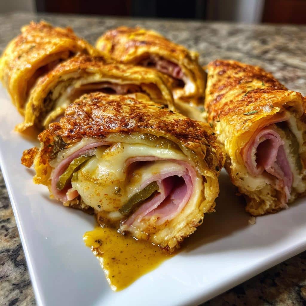 Air Fryer Cuban Sandwich Roll-ups - detail 1