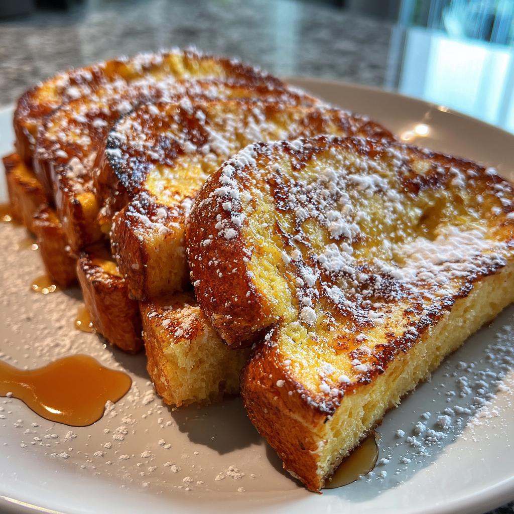 Air Fryer Eggnog French Toast