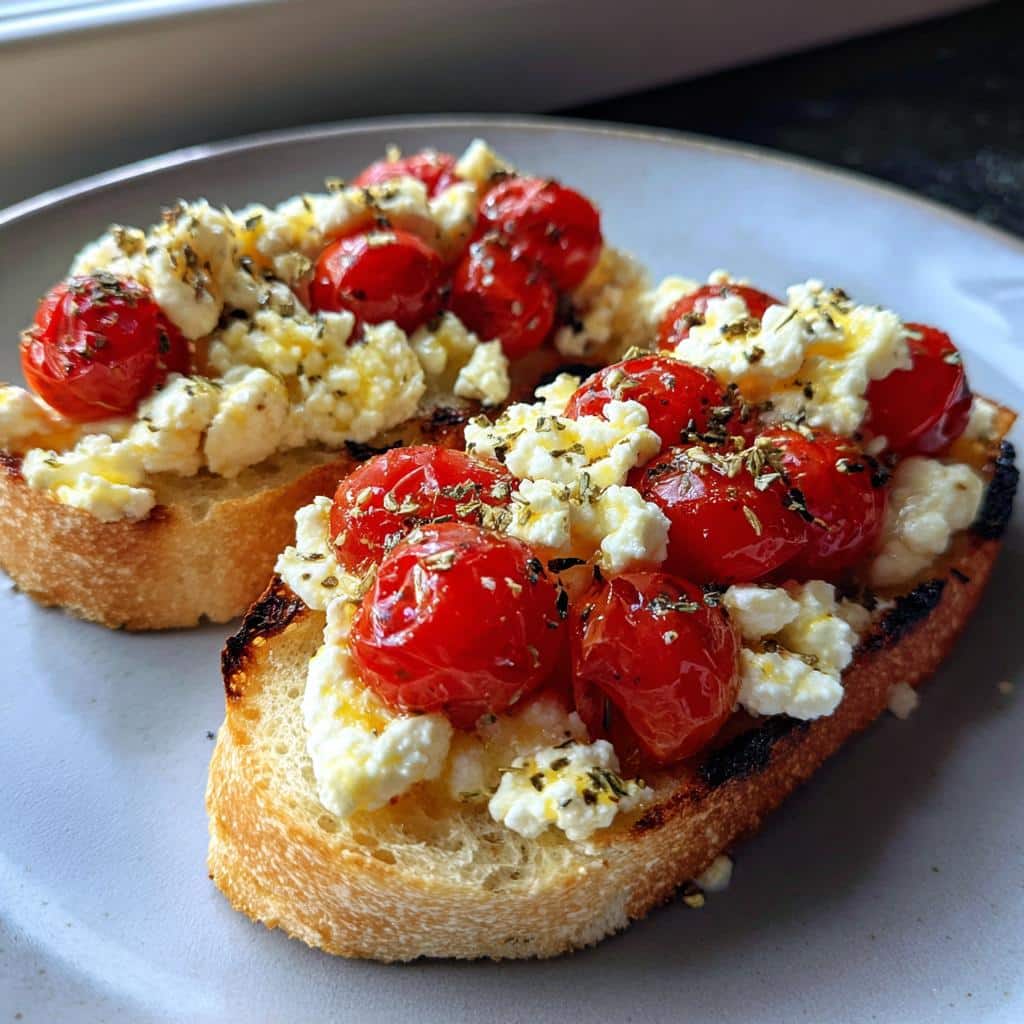 Air Fryer Feta & Tomato Bruschetta