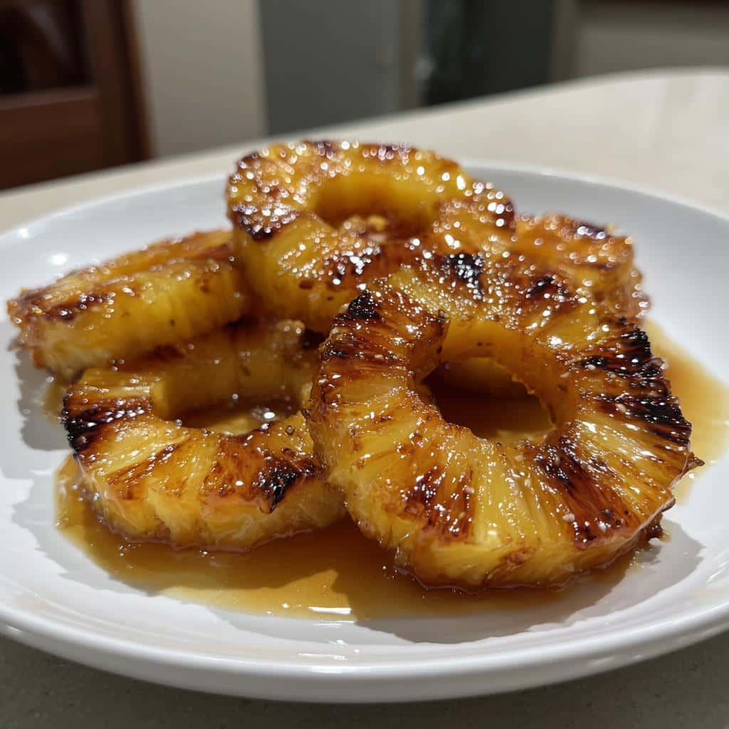 Air Fryer Grilled Pineapple with Caramel