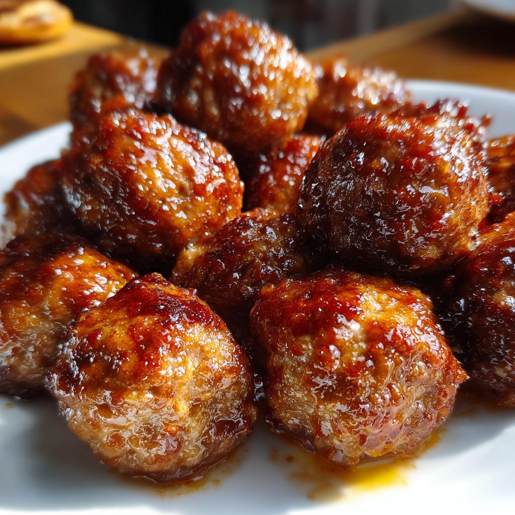 Air Fryer Honey-Bourbon Meatballs - detail 1