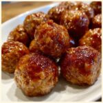 Air Fryer Honey-Bourbon Meatballs