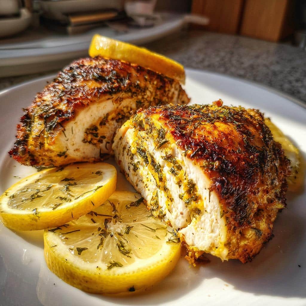 Juicy Air Fryer Lemon-Dill Chicken in 25 Minutes 4 Air Fryer Lemon-Dill Chicken Breasts - detail 1