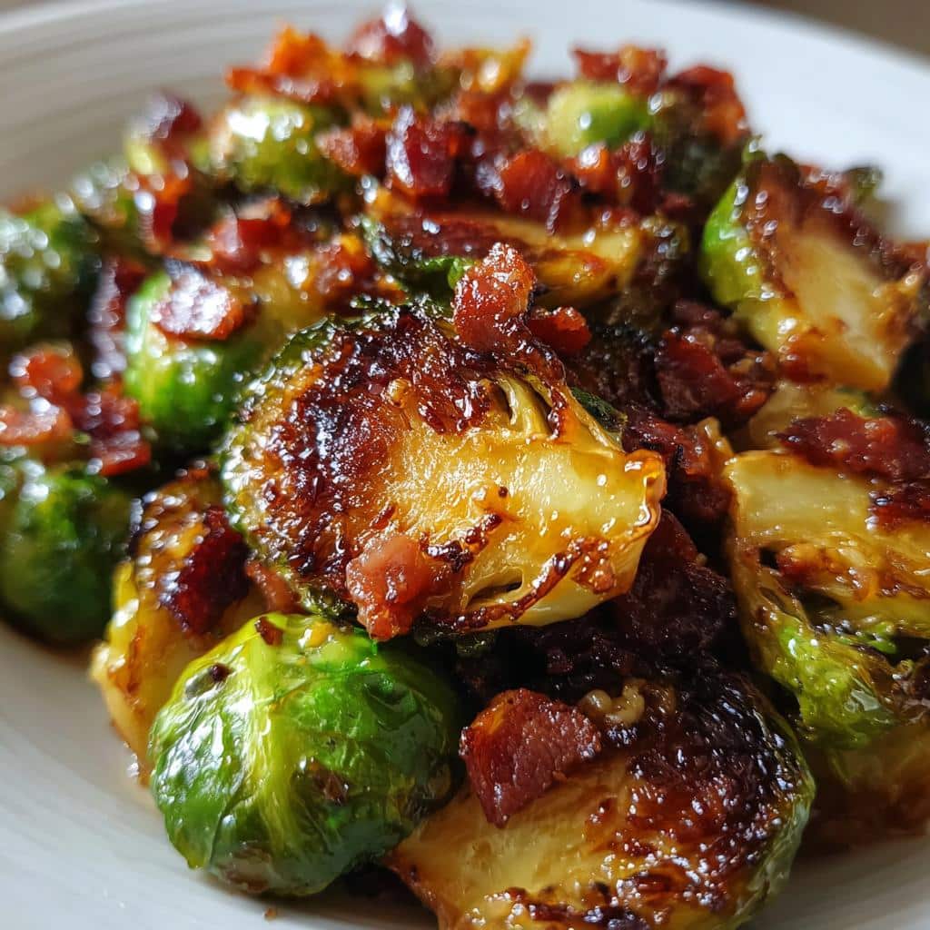 Air Fryer Maple-Bacon Brussels Sprouts