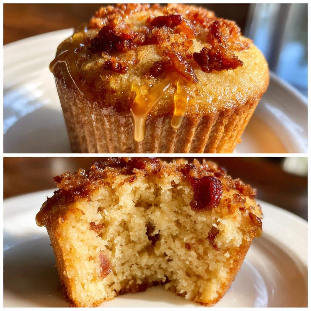 Air Fryer Maple Bacon Cupcakes