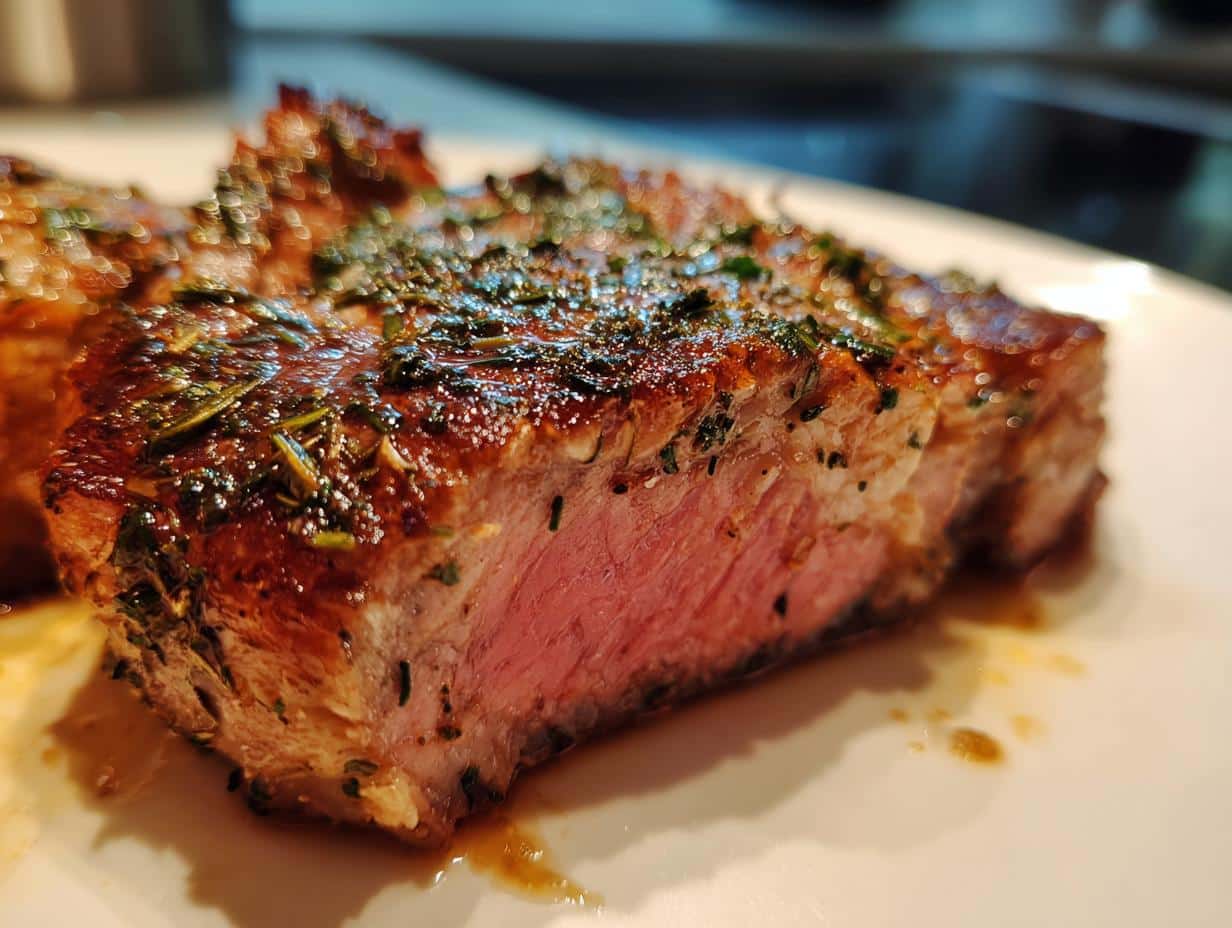 Air Fryer Pan-Seared Steak with Herbs - detail 1