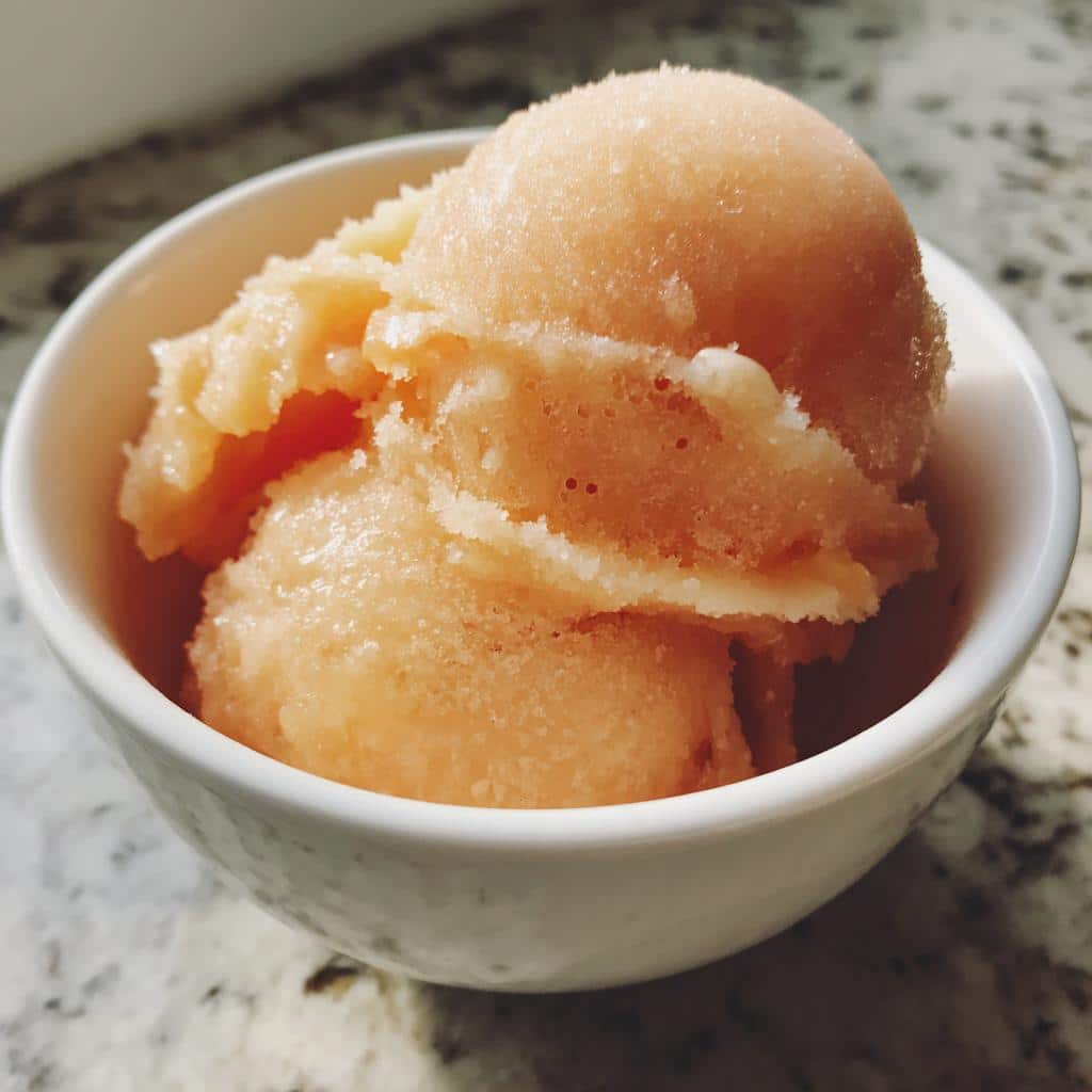 Air Fryer Peach Sorbet - detail 1