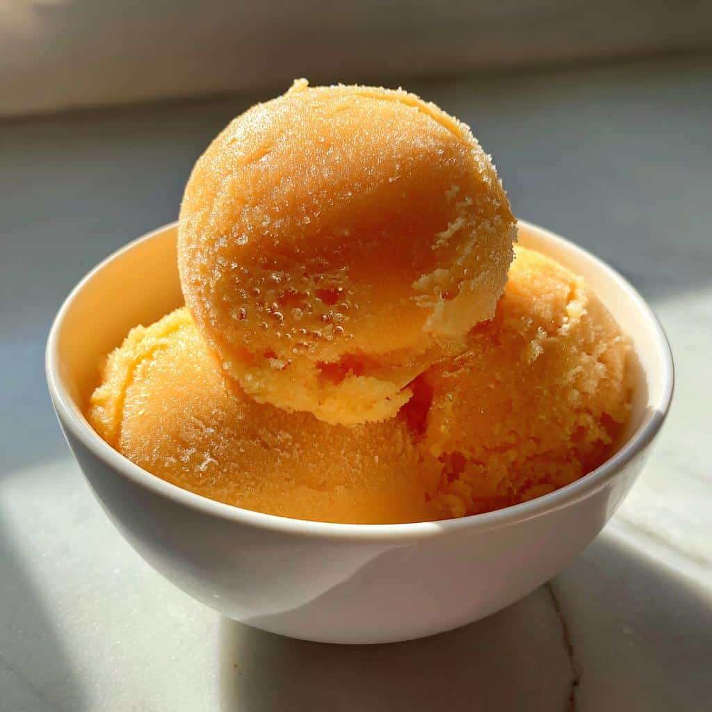 Air Fryer Peach Sorbet