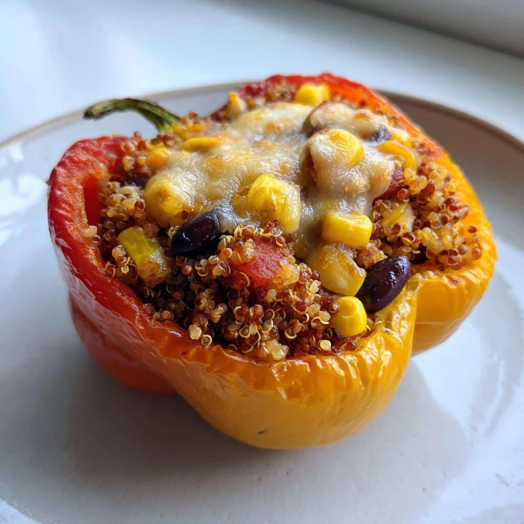 Air Fryer Quinoa-Stuffed Peppers