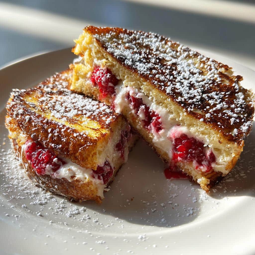 Air Fryer Raspberry-Stuffed French Toast