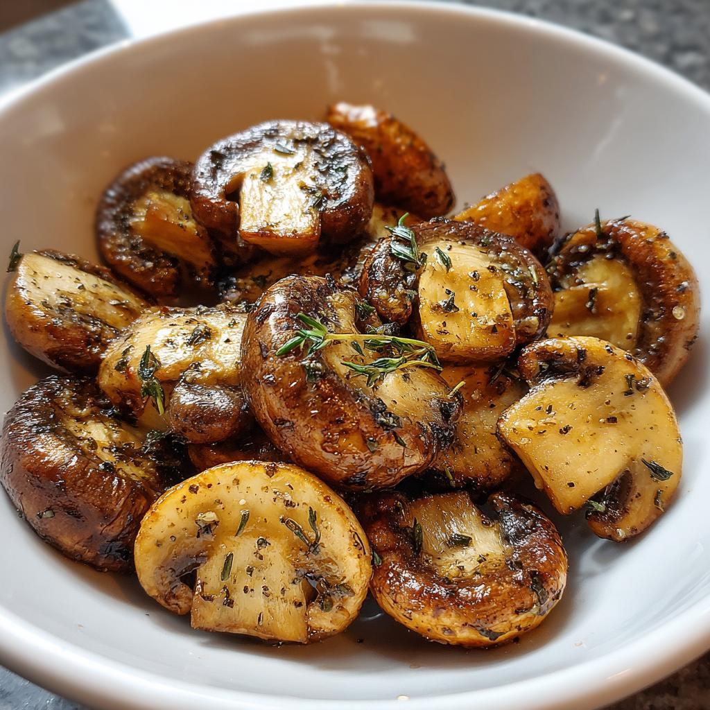 Air Fryer Roasted Mushrooms