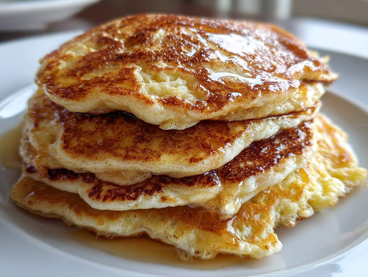 Air Fryer Spiced Eggnog Pancakes