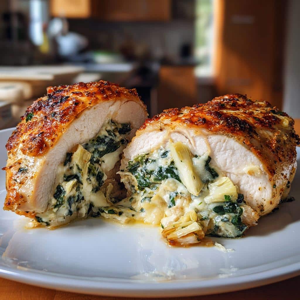 Irresistible Air Fryer Spinach Artichoke Stuffed Chicken in 30 Minutes 4 Air Fryer Spinach Artichoke Stuffed Chicken - detail 1