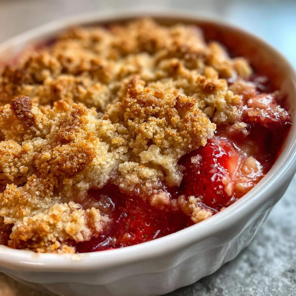 Air Fryer Strawberry-Rhubarb Crisp - detail 1
