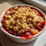 Air Fryer Strawberry-Rhubarb Crisp