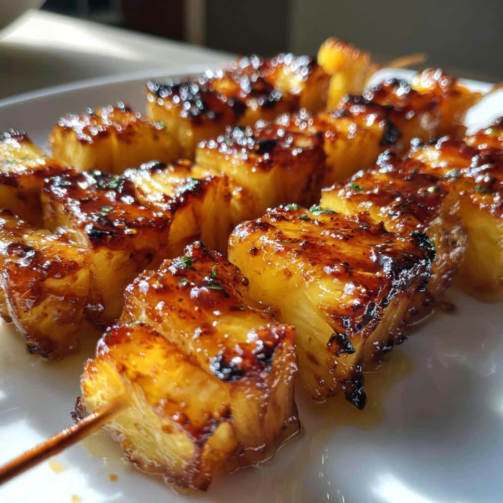 Air Fryer Teriyaki Pineapple Skewers