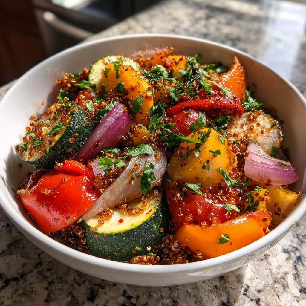 Air Fryer Tri-Color Quinoa Bowl