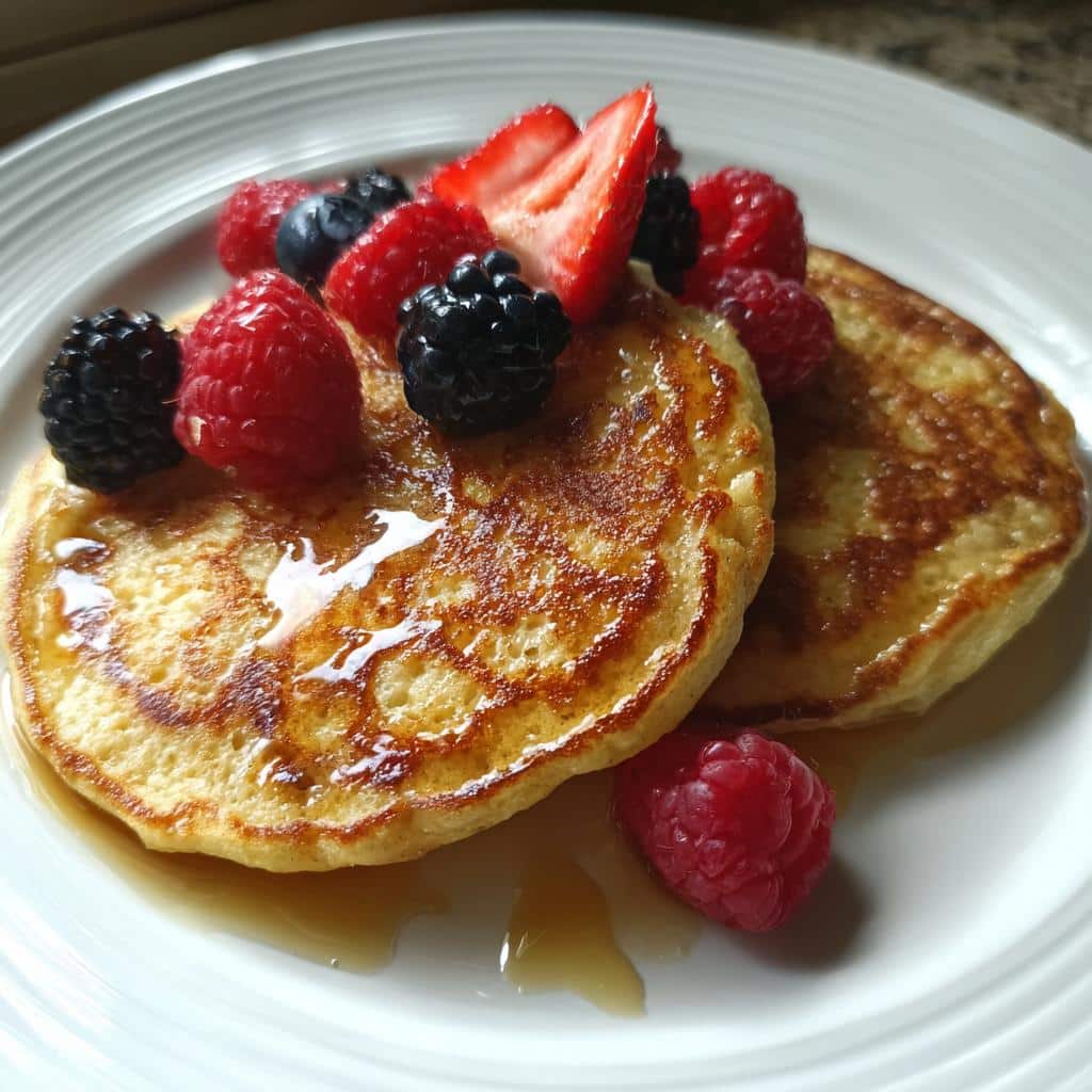 15g Protein Air Fryer Pancakes - Fluffy Magic in Minutes 4 High-Protein Air Fryer Pancakes - detail 1