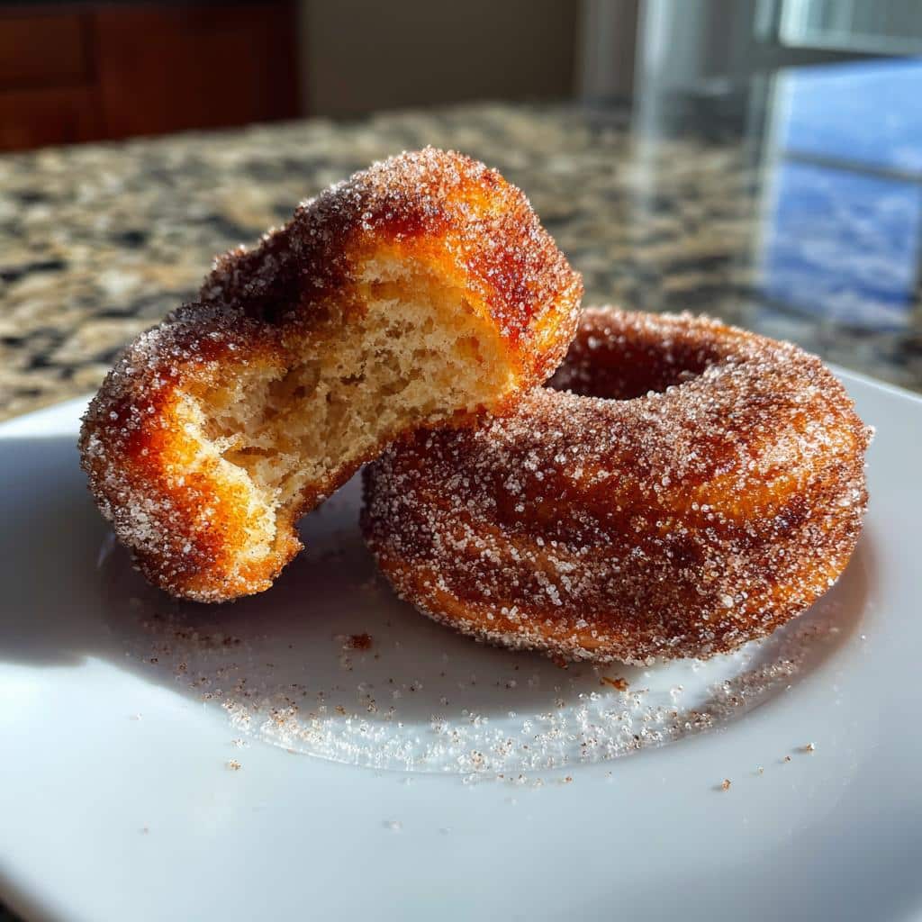 Single-Serving Air Fryer Cinnamon Doughnuts