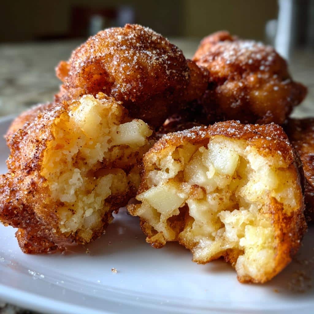 air fryer apple fritters crispy - detail 1
