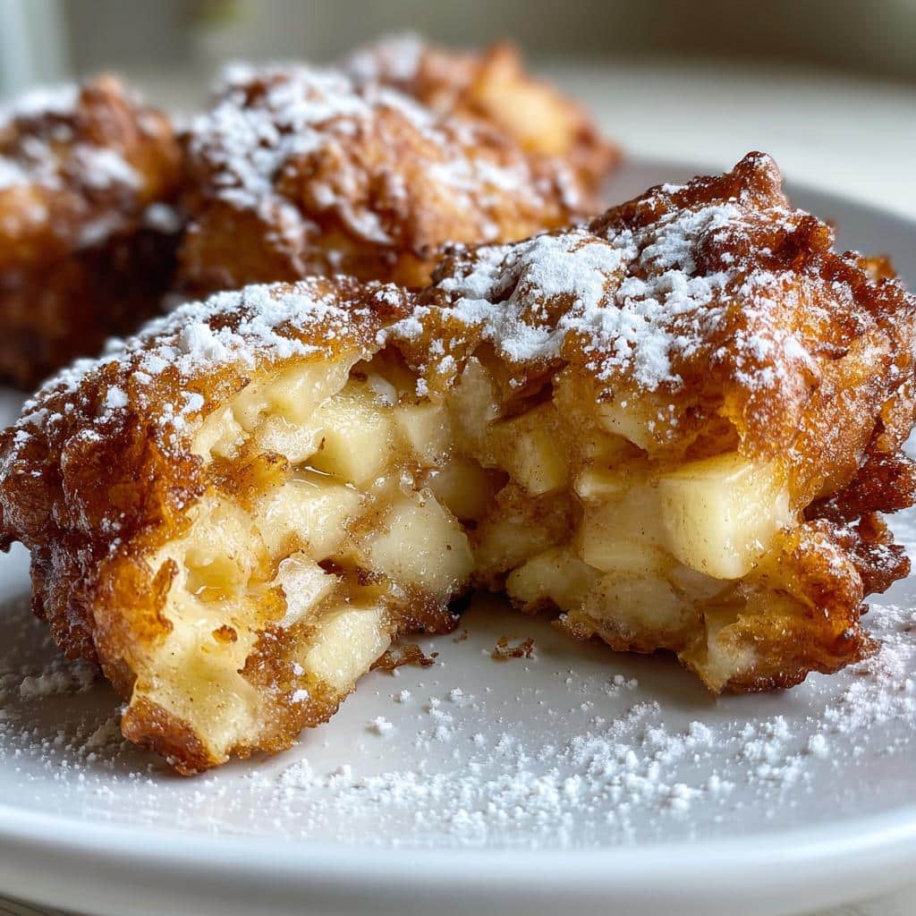 air fryer apple fritters gooey