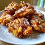 air fryer apple fritters homemade