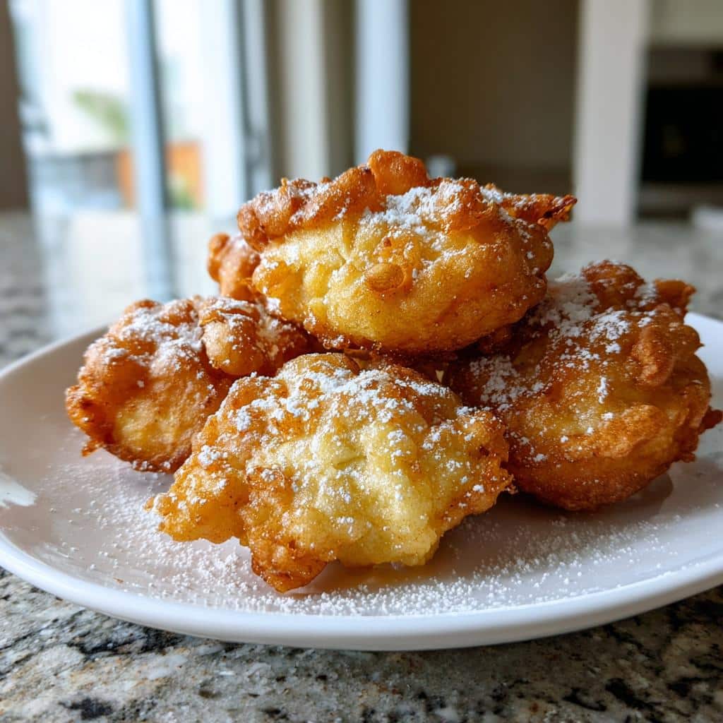 air fryer apple fritters small batch - detail 1