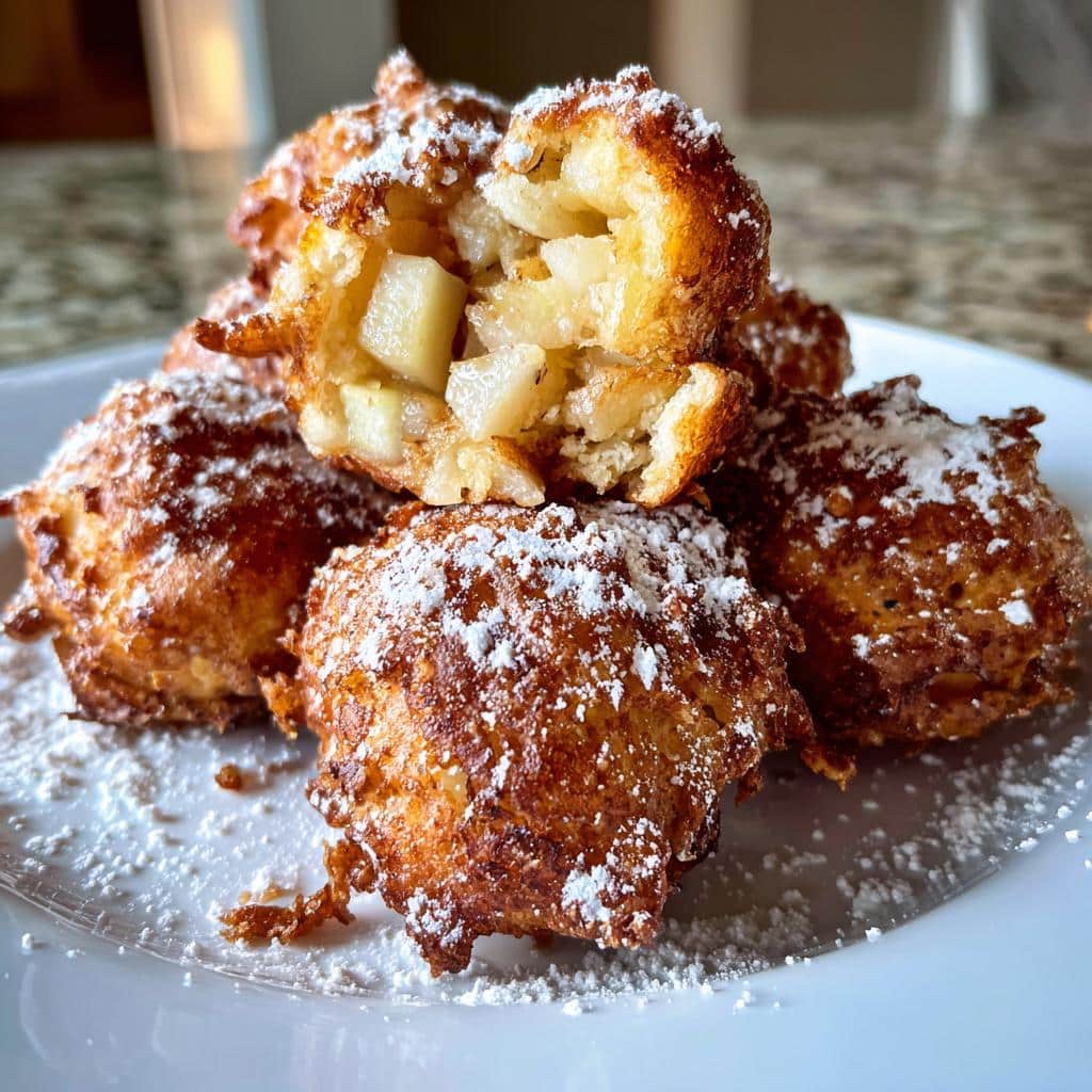 air fryer apple fritters valentines day - detail 1