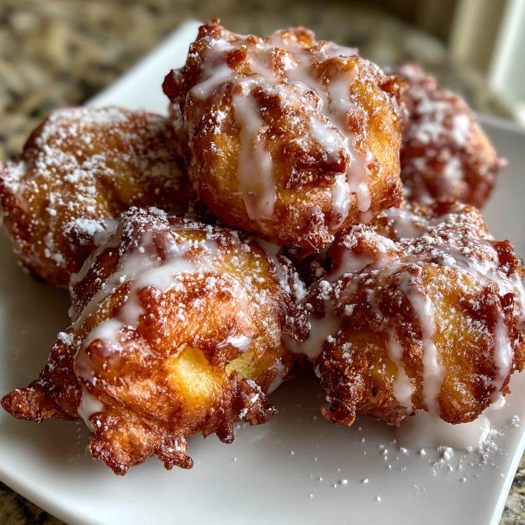 air fryer apple fritters winter dessert - detail 1