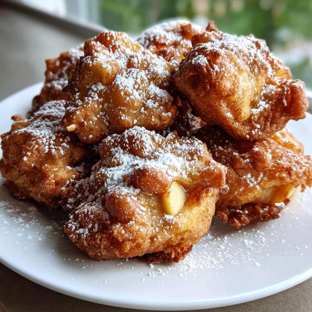 air fryer apple fritters with biscuit dough