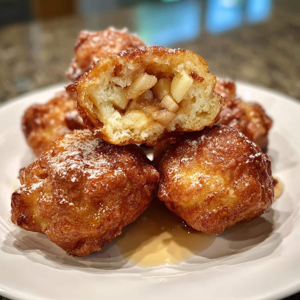 air fryer apple fritters with crescent rolls