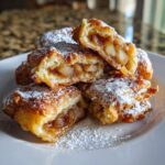 air fryer apple fritters with puff pastry