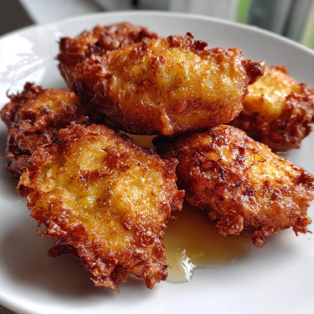 air fryer banana fritters from scratch