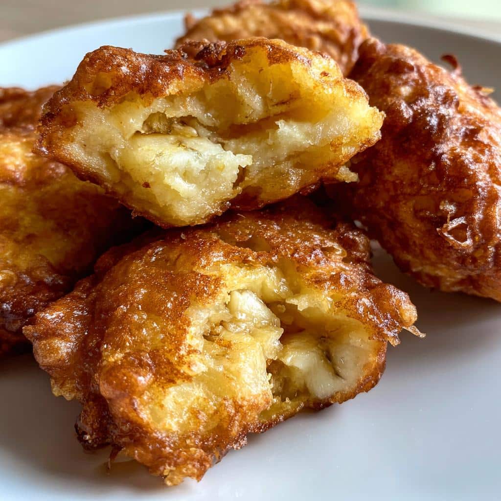 air fryer banana fritters party dessert - detail 1