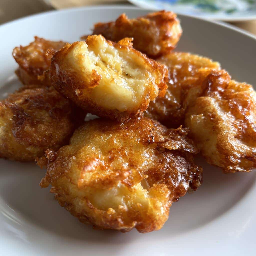 air fryer banana fritters party dessert