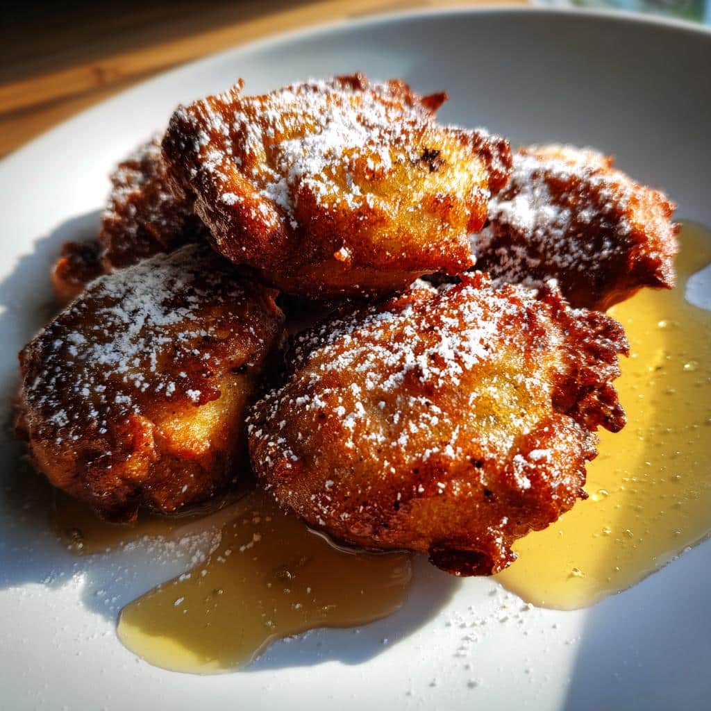 air fryer banana fritters valentines day - detail 1