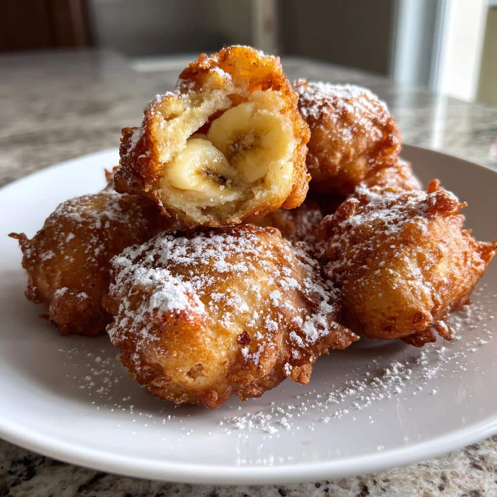 air fryer banana fritters winter dessert - detail 1