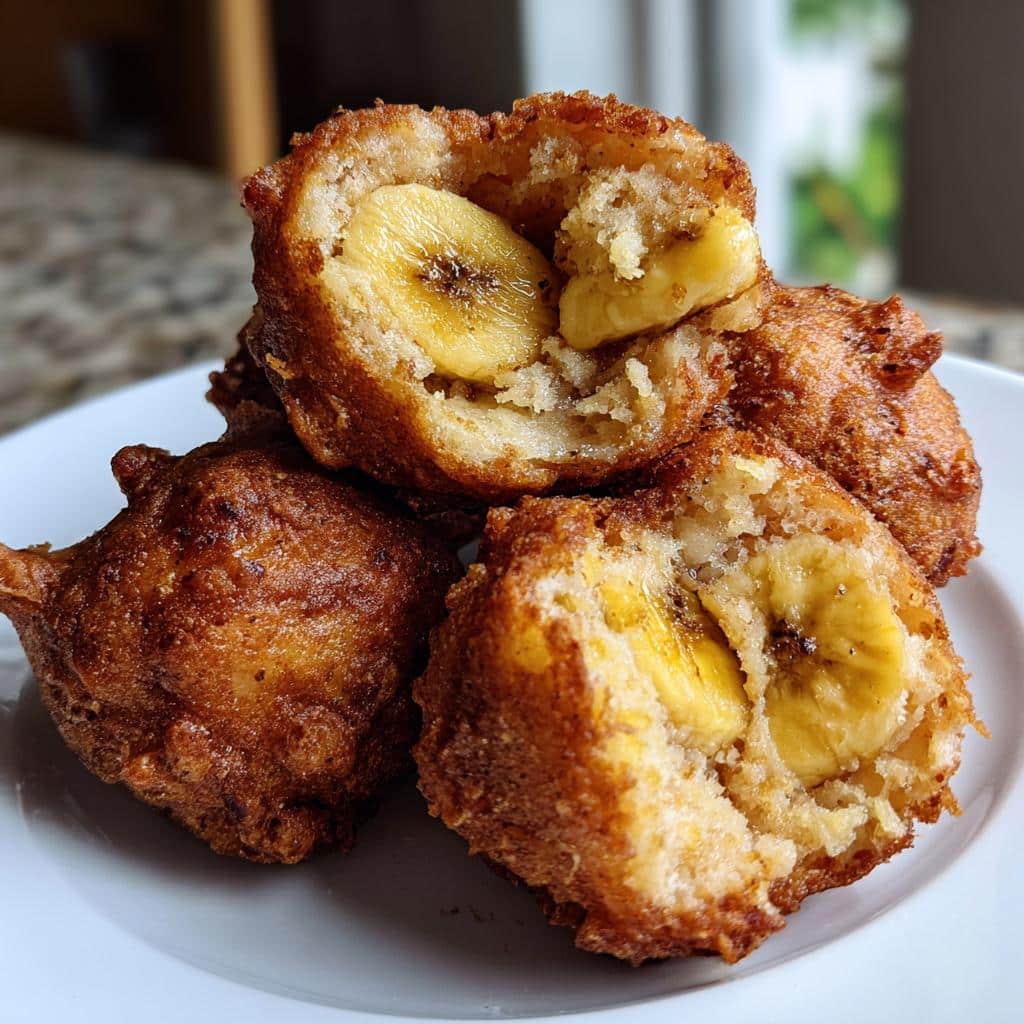 air fryer banana fritters with biscuit dough
