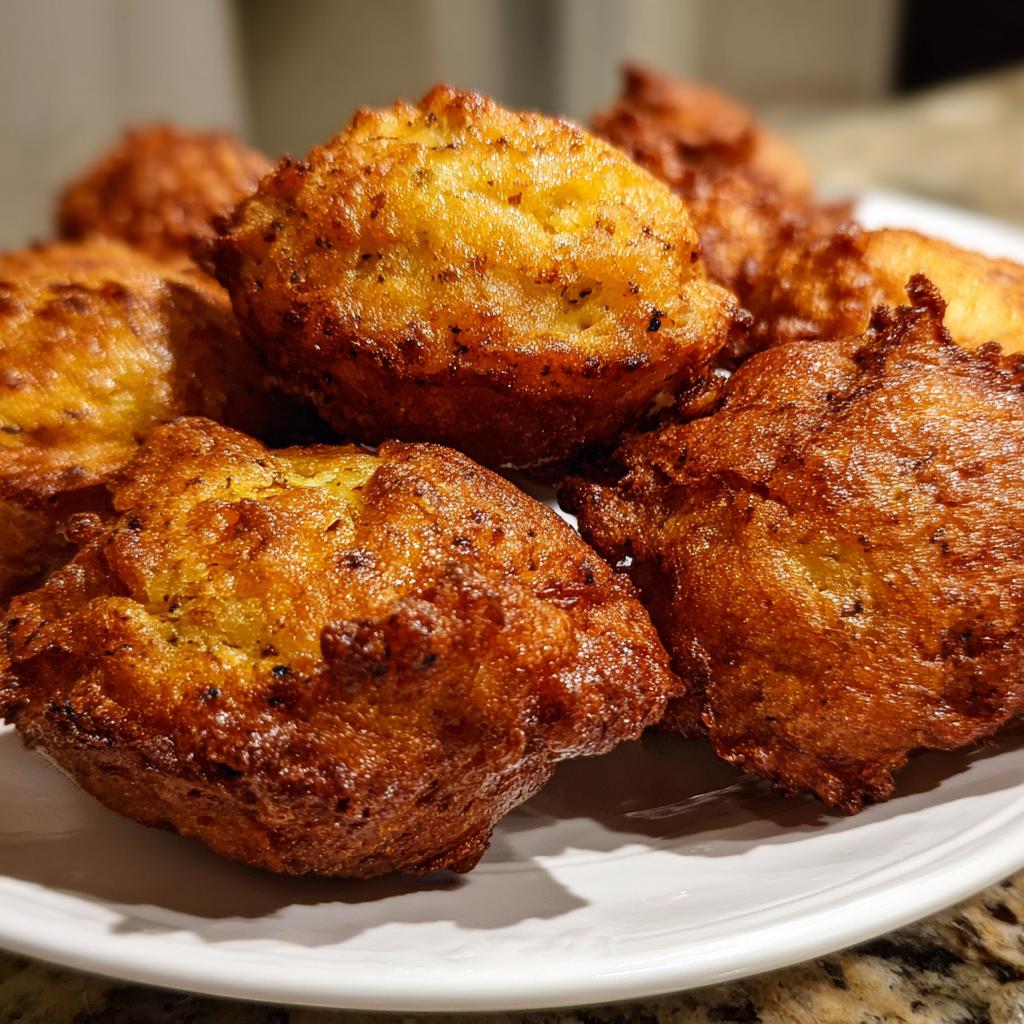 air fryer banana fritters with cake mix - detail 1