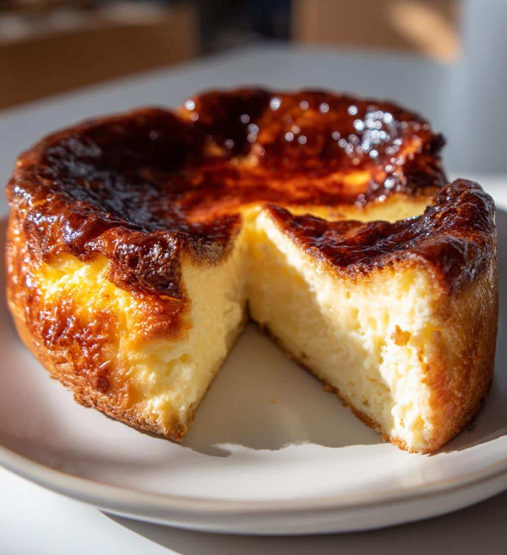 air fryer basque cheesecake crispy